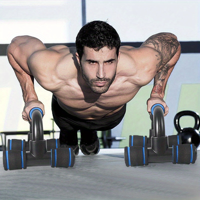 Holiday Gift Home Workout Equipment Push Up Bars - Universal Blue/Red/Green Pushup Rod with Cushioned Foam Grip & Non-slip Design - Image 10