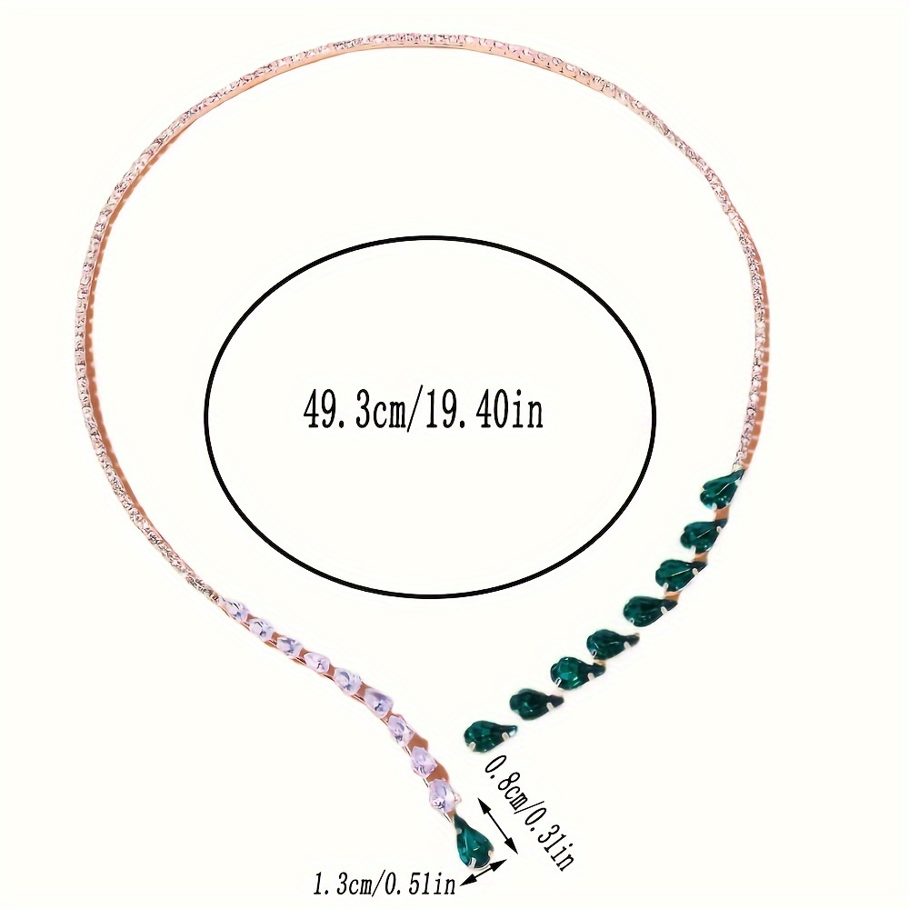 Elegant Bridal Teardrop Necklace - Perfect Gift for Women on New Year's & Valentine's Day, Sparkling Rhinestone Party Accessory - Image 6