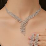 3pcs Rhinestone Claw Chain Set – Elegant Necklace & Earrings - Image 2