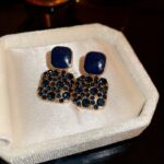 Sparkling Glass Square Pendant Earrings – Japanese-Korean Style - Image 8
