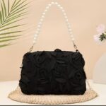 Elegant Rose Flower Evening Bag - Image 5