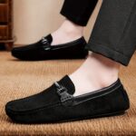 Handcrafted Men's Slip-On Leather Loafers" - Image 8