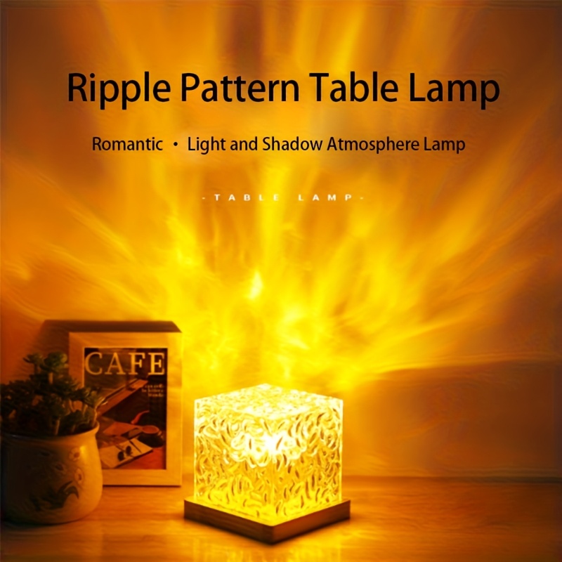 Cube-Shaped Ambient Light Featuring a Wave-Pattern Design, Powered by USB, Adjustable in Multiple Colors, And Comes with a Remote Control, Ideal for Use in Bedrooms, Living Rooms, And Various Other Environments - Image 7