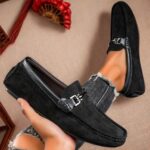 Handcrafted Men's Slip-On Leather Loafers" - Image 4