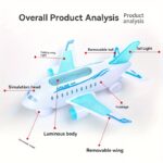 Interactive LED Electric Airplane Toy – Light & Sound (Ages 3+) - Image 2