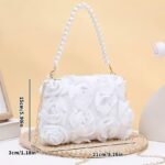 Elegant Rose Flower Evening Bag - Image 2