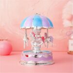 TOYANDONA Luxury Carousel Music Box – LED Lights & Rotating Horses - Image 5