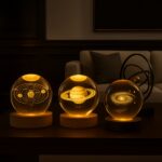 3D Galaxy Crystal Ball Night Lamp with Warm LED Base - Image 8