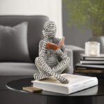 [Unique Reader Sculpture] Unique "Reader" Sculpture | 1 Piece Abstract Letter Figurine - Collectible Reading Figure, Home Decor for Bedroom, Desk, Office Display, Holiday Gift for Friends