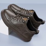 Men's Mid-Top Textured Chunky Sneakers" - Image 3