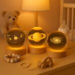 3D Galaxy Crystal Ball Night Lamp with Warm LED Base - Image 4