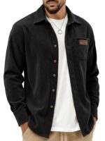Men's Classic Corduroy Shirt Jacket with Dual Pockets - Image 8