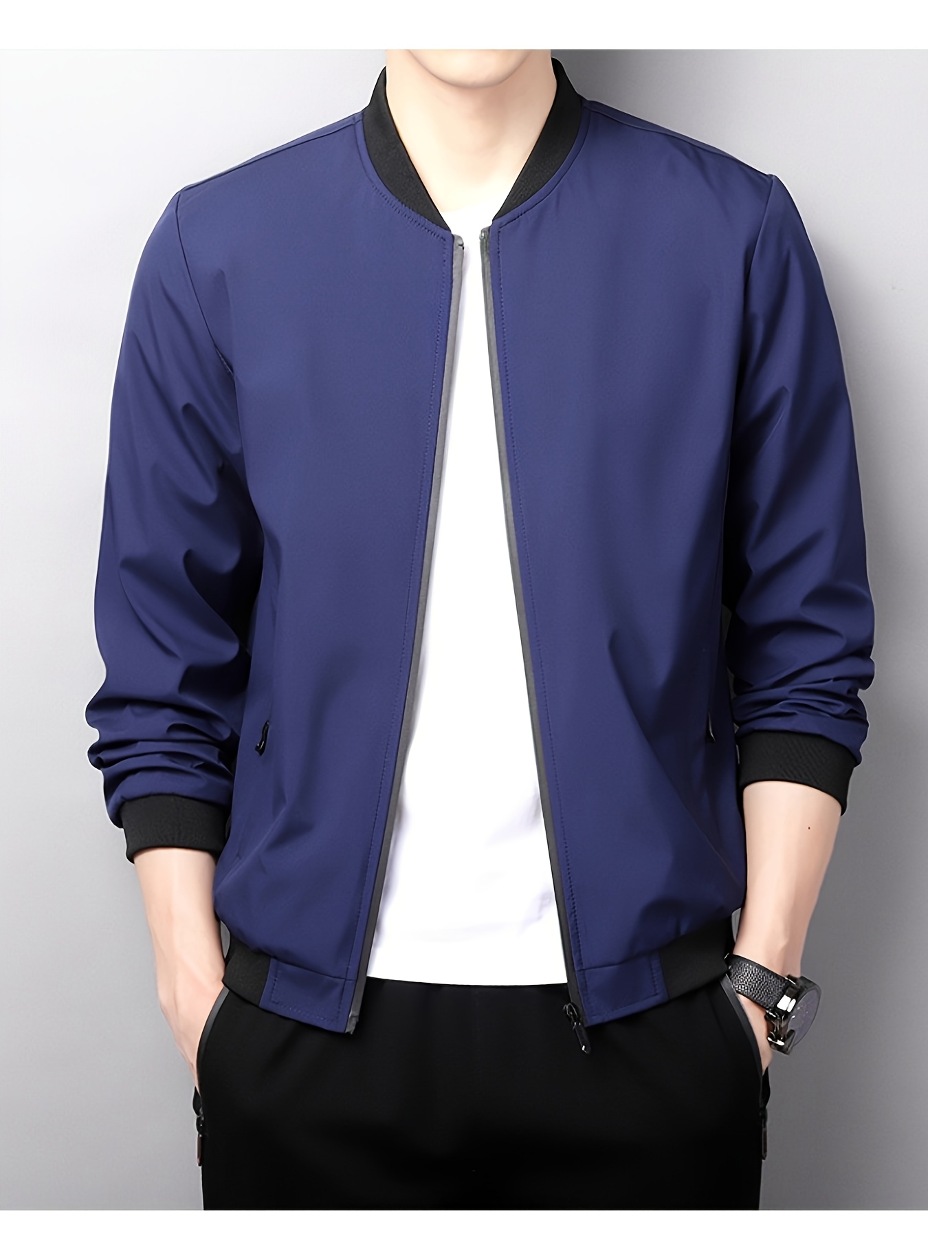 Lightweight Luxury Jacket Men Simple Motor Business Men's Jacket Noble Comfortable Plain Softshell Jacket Men