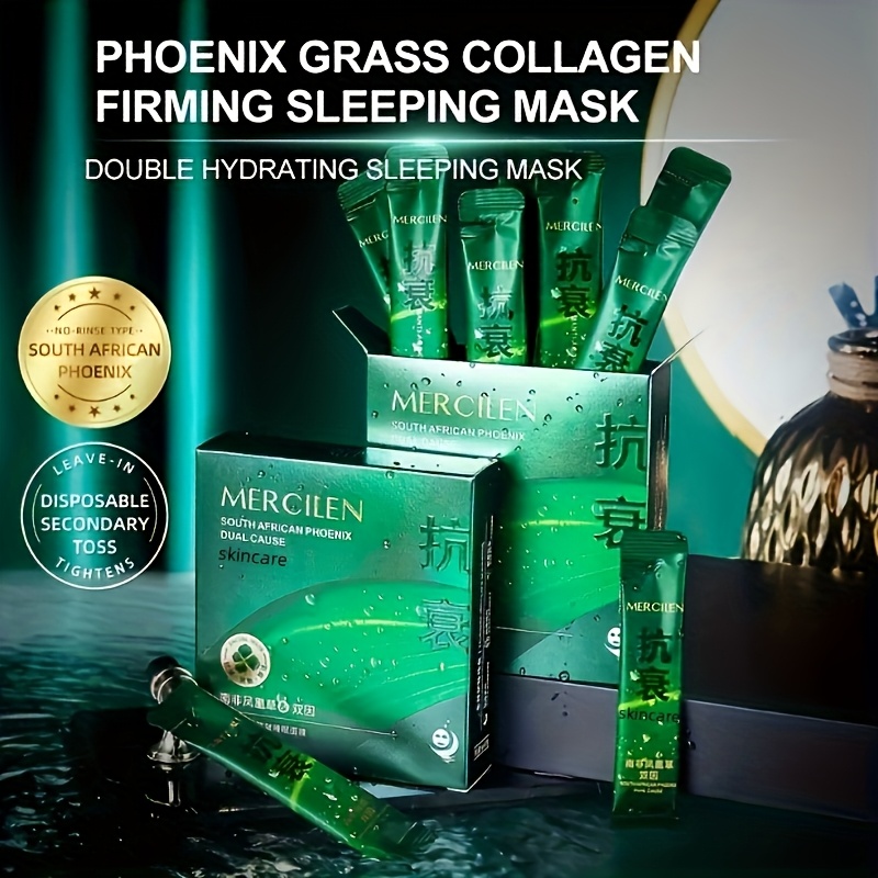 20pcs Collagen Double Sleep Mask, Pcscontaining Citric Acid, Centella Asiatica, Hyaluronic Acid And Sea Fennel, Moisturizing And Firming, Christmas Thanksgiving Gifts - Image 9