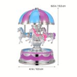 TOYANDONA Luxury Carousel Music Box – LED Lights & Rotating Horses - Image 6