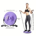 1pc Magnetic Slimming Waist Twisting Disc with Resistance Cord – Home Gym Equipment for Abdominal Control, Non-Electric, Durable ABS Material, Available in Purple, Pink, Green, Perfect for Office & Home Workouts