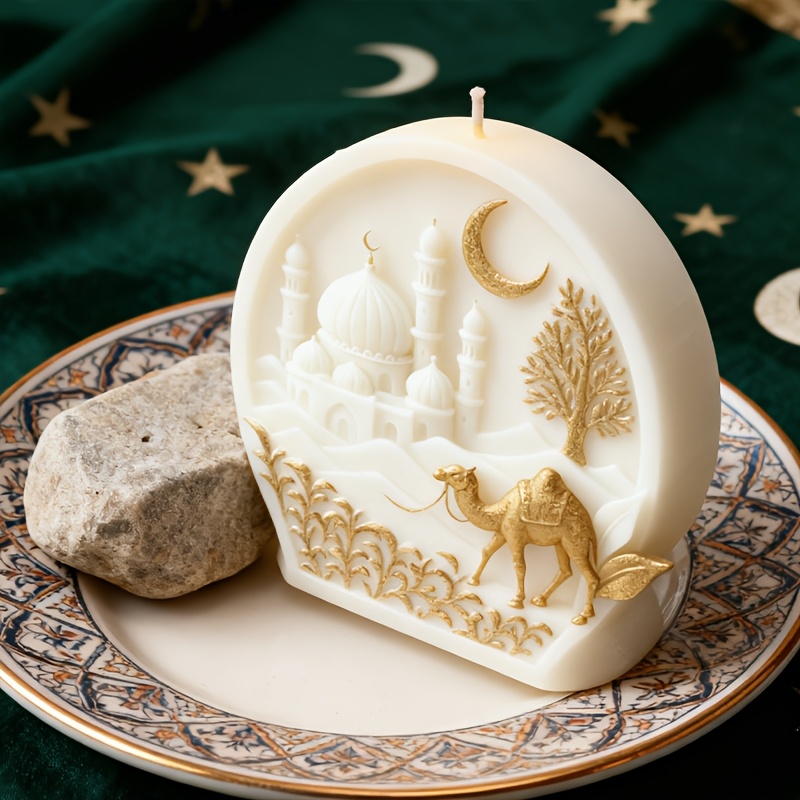 Islamic Candle Silicone Mold - Essential for Home Decor And Ramadan Celebrations. Perfect for Living Room, Bedroom, Tabletop Decoration, Ideal Gift for Ramadan, Craft Supplies for Ramadan - And Camel Design, Easy Demold - Image 6