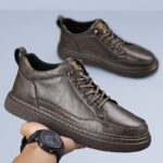 Men's Mid-Top Textured Chunky Sneakers" - Image 2