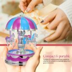 TOYANDONA Luxury Carousel Music Box – LED Lights & Rotating Horses - Image 14