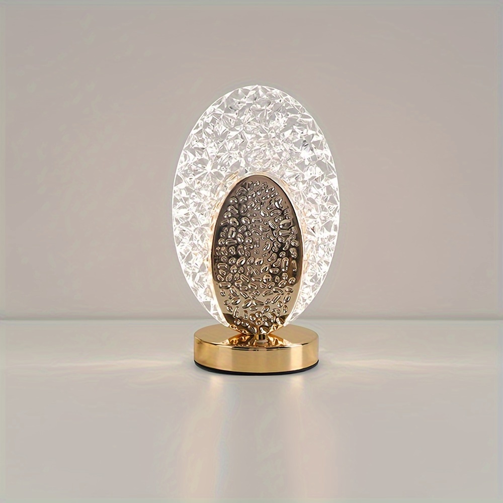 3 Color Stepless Dimmable Cordless Crystal Lamps, Touch Sensor Control Battery Powered LED Table Lamp, Funny Gifts For Men Women Valentines Day Birthday - Image 6
