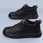 Men's Mid-Top Textured Chunky Sneakers" - Image 5