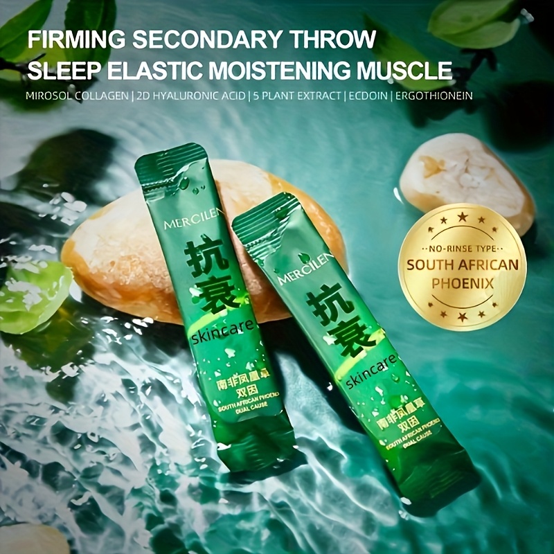 20pcs Collagen Double Sleep Mask, Pcscontaining Citric Acid, Centella Asiatica, Hyaluronic Acid And Sea Fennel, Moisturizing And Firming, Christmas Thanksgiving Gifts - Image 5