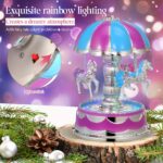 TOYANDONA Luxury Carousel Music Box – LED Lights & Rotating Horses - Image 4