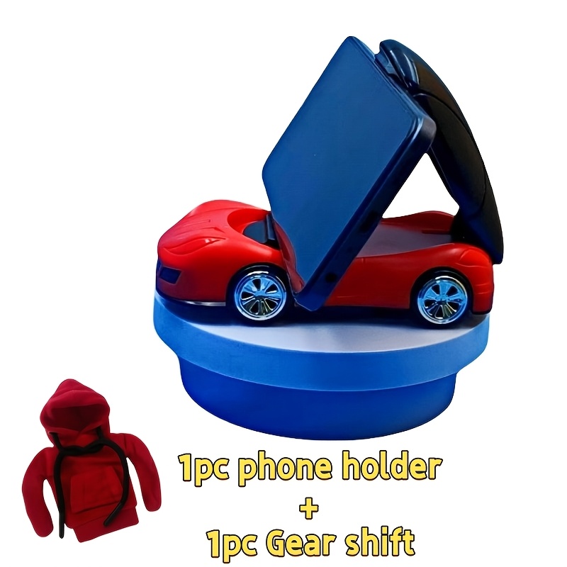Car Model Phone Holder Set(1pc Phone Holder+1pc Shift Gears), Foldable Car Dashboard Phone Holder, 360 ° Rotating Universal Phone Holder, Car Accessories - Image 10