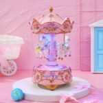TOYANDONA Luxury Carousel Music Box – LED Lights & Rotating Horses - Image 13