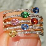 [Creative Design Hollow Ring] 1pc Fashion Personality Ring | Colorful Shiny Synthetic Cubic Zirconia, Creative Hollow Line Wide Band | Party, Dating, Daily Wear, Jewelry Gift for Teenager