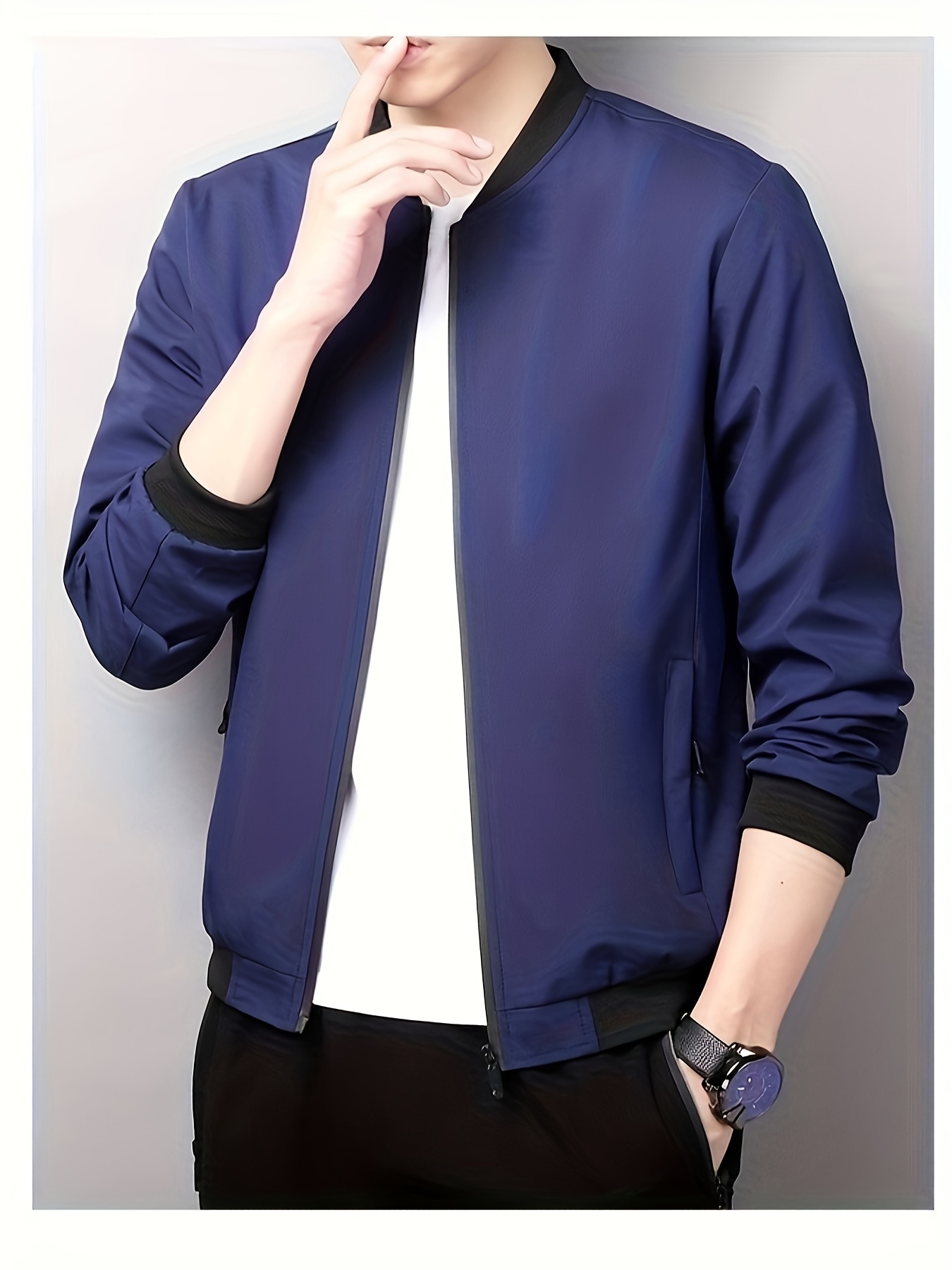 Lightweight Luxury Jacket Men Simple Motor Business Men's Jacket Noble Comfortable Plain Softshell Jacket Men - Image 3