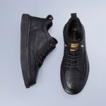 Men's Mid-Top Textured Chunky Sneakers" - Image 6
