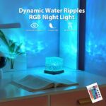 Cube-Shaped Ambient Light Featuring a Wave-Pattern Design, Powered by USB, Adjustable in Multiple Colors, And Comes with a Remote Control, Ideal for Use in Bedrooms, Living Rooms, And Various Other Environments