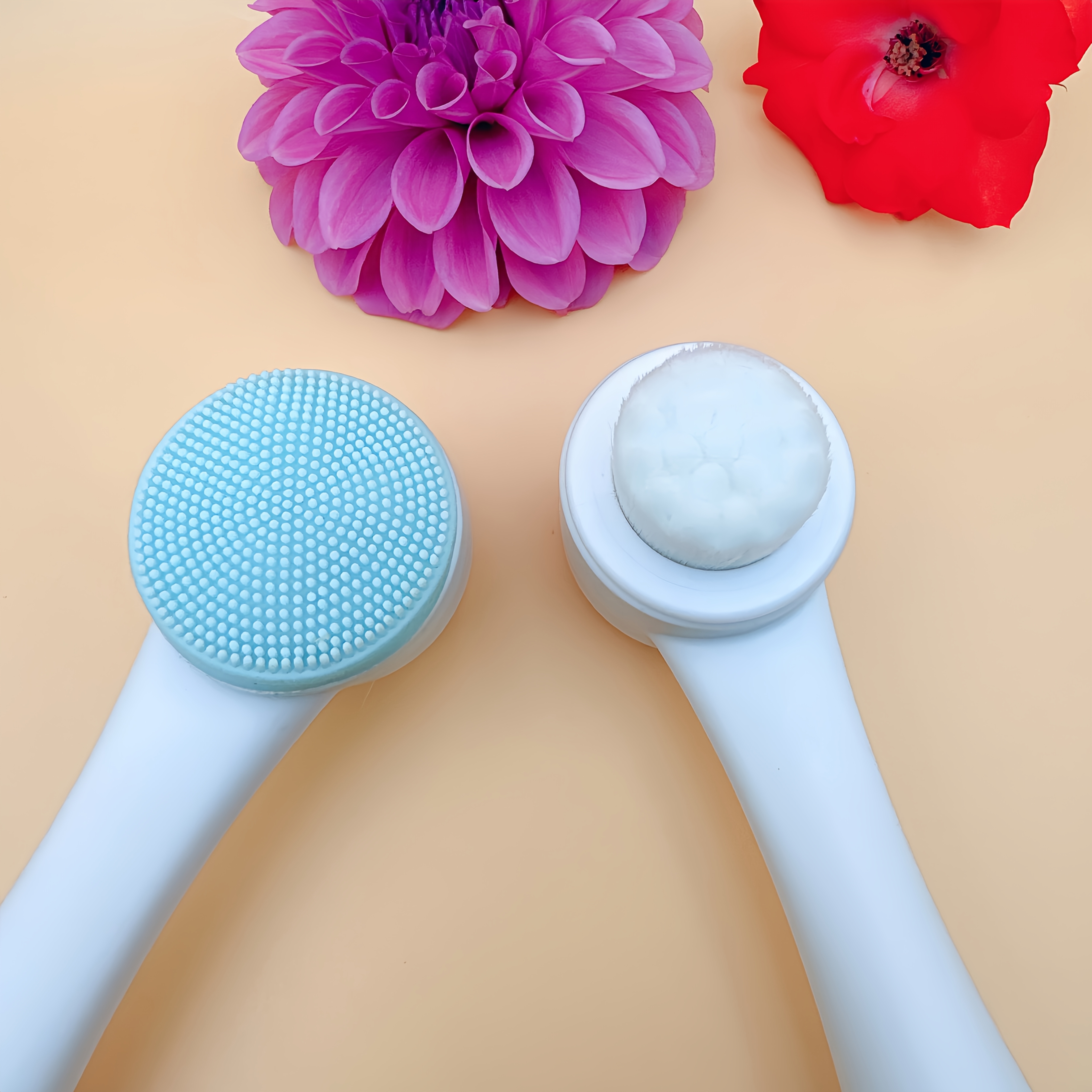 3D Facial Cleansing Brush with Dual Sides, Handheld Exfoliating Scrubber for The Face, Ideal for And Massage, Featuring Soft Hair And Cleanser - Image 9