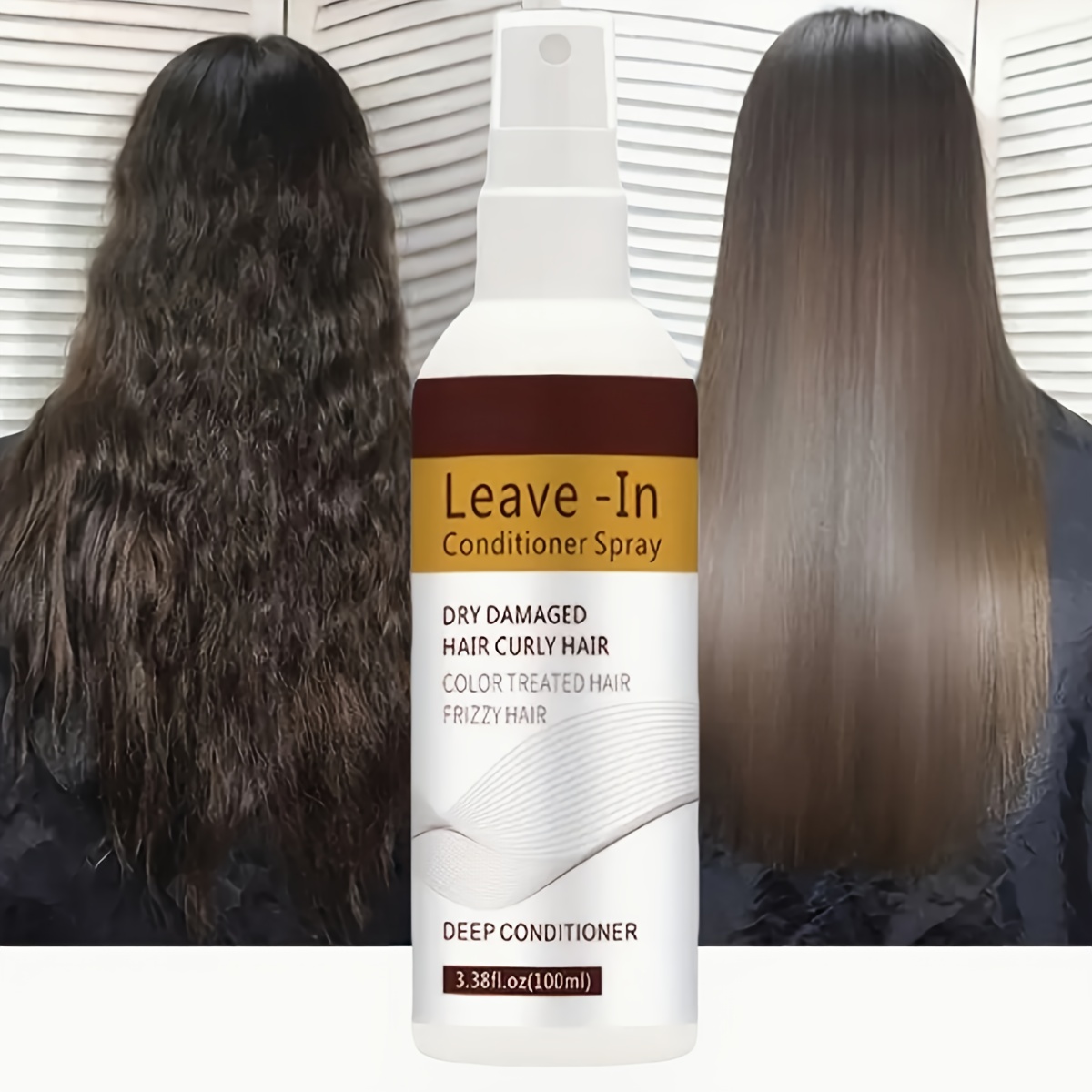 10-in-1 Leave-In Hair Conditioner Spray, Smooth And y Hair Spray - Contains Glycerin, Argan Oil, Keratin, Jojoba Seed Oil, Coconut Oil, And Aloe Vera. Heat Damage, Heat Resistant Up to 450°F, A Perfect Christmas Gift.