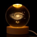 A Delightful Galaxy Crystal Ball Night Lamp Featuring a Warm LED Base, Powered by USB. This High-Quality Space-Themed Decor Is Perfect for Astronomy Lovers And Makes an Excellent Gift for Valentine'S Day, Christmas