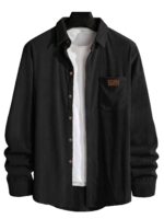 Men's Classic Corduroy Shirt Jacket with Dual Pockets - Image 2