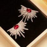 Dazzling Rhinestone Wing Earrings – Elegant Statement Jewelry - Image 5