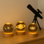 3D Galaxy Crystal Ball Night Lamp with Warm LED Base - Image 10