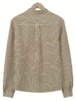 Men's Classic Striped Lapel Long-Sleeve Shirt - Image 2