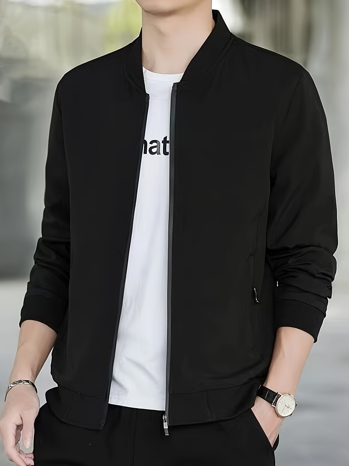 Lightweight Luxury Jacket Men Simple Motor Business Men's Jacket Noble Comfortable Plain Softshell Jacket Men - Image 4