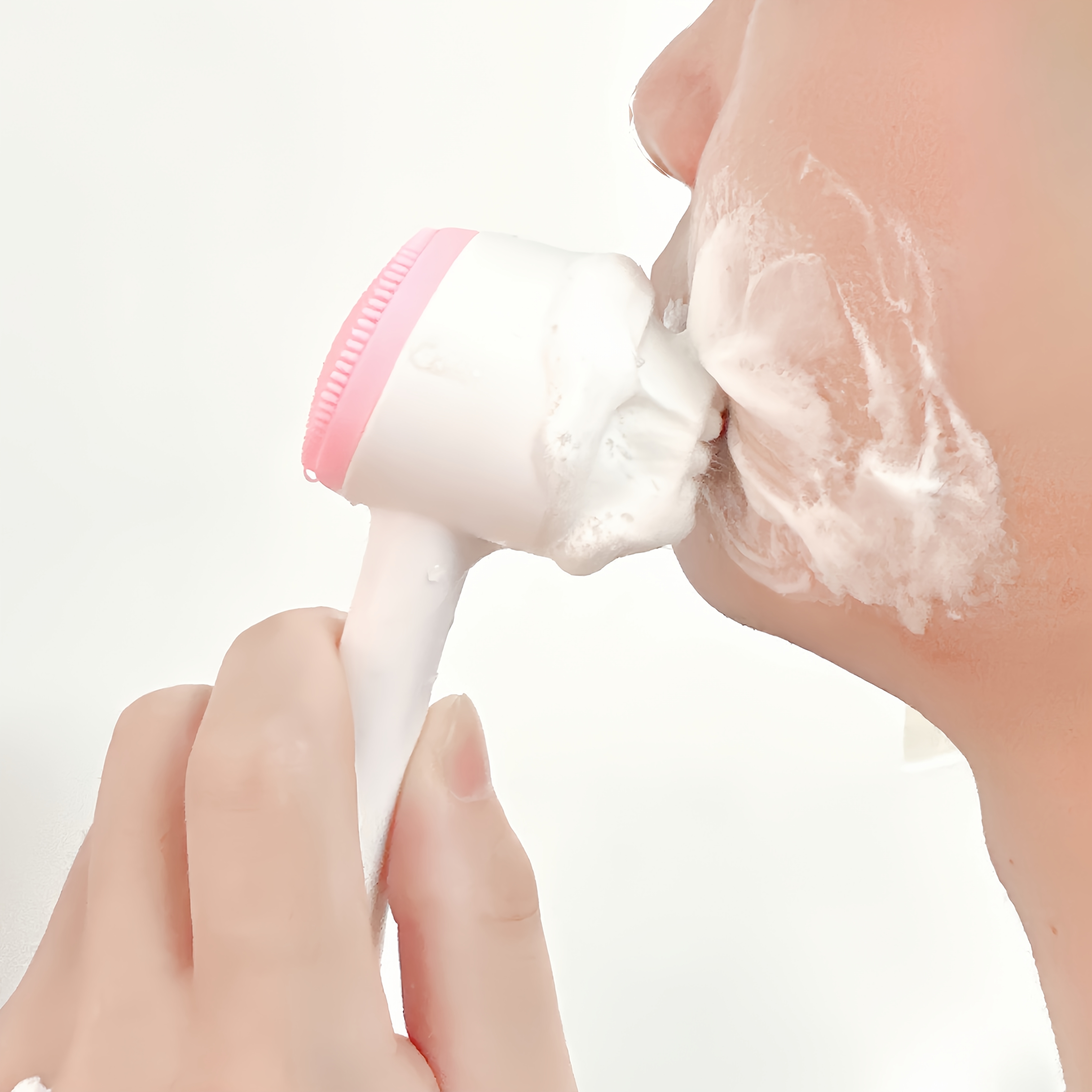 3D Facial Cleansing Brush with Dual Sides, Handheld Exfoliating Scrubber for The Face, Ideal for And Massage, Featuring Soft Hair And Cleanser - Image 3