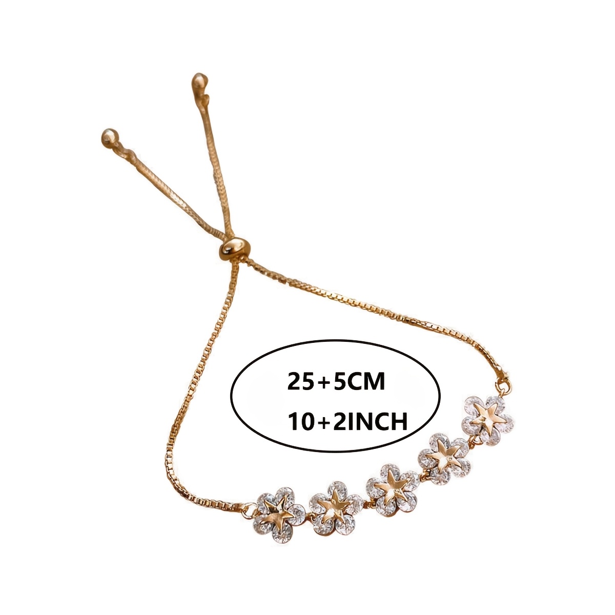 YMFASHION Five-Pointed Star Petal Bracelet - Minimalist Style Individual Star Jewelry Suitable for Daily Wear & Vacation, Year-Round Versatile Online Celebrity Status Accessory (No Plating, Star Shape) - Image 5