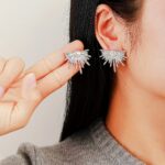 Dazzling Rhinestone Wing Earrings – Elegant Statement Jewelry - Image 2