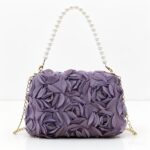 Elegant Rose Flower Evening Bag - Image 9