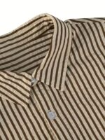 Men's Classic Striped Lapel Long-Sleeve Shirt - Image 3