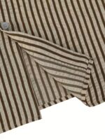 Men's Classic Striped Lapel Long-Sleeve Shirt - Image 4