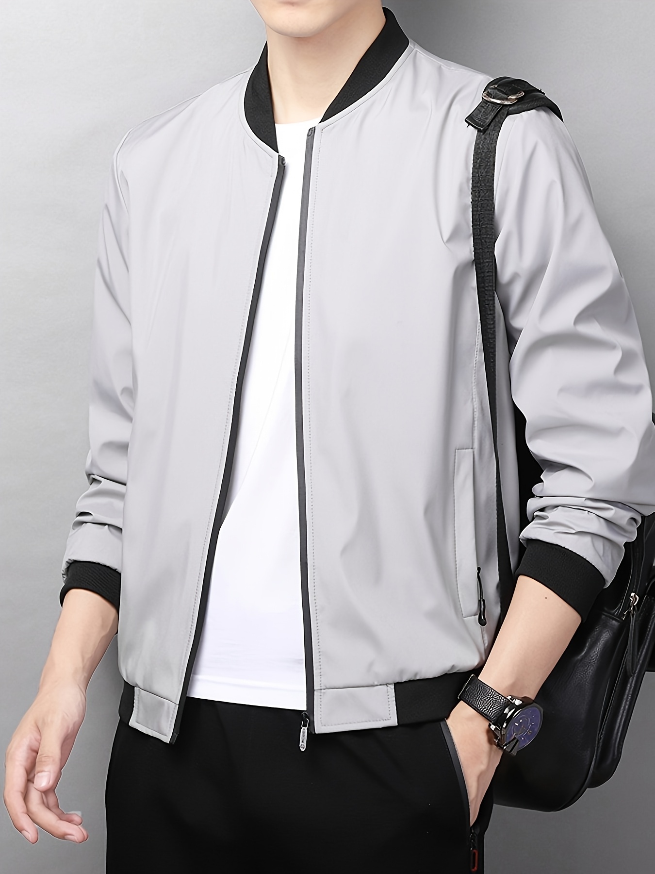Lightweight Luxury Jacket Men Simple Motor Business Men's Jacket Noble Comfortable Plain Softshell Jacket Men - Image 2
