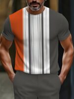 Men's Trendy Geometric Print 2-Piece Outfit Set - Image 2