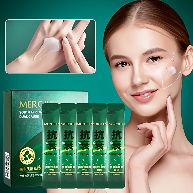 20pcs Collagen Double Sleep Mask, Pcscontaining Citric Acid, Centella Asiatica, Hyaluronic Acid And Sea Fennel, Moisturizing And Firming, Christmas Thanksgiving Gifts - Image 6